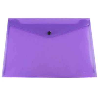 Image of Q Connect Polypropylene A4 Document Folder Purple, Pack of 12