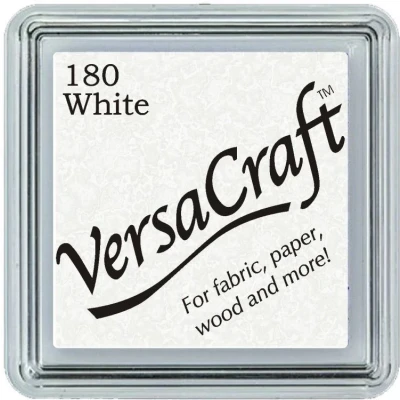 Image of Tsukineko VersaCraft Ink Pad for Stamping White, White Small Water based, Opaque, Archival Embossing