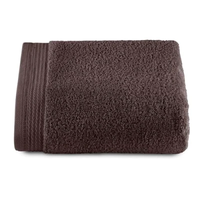Image of RIZO Top Towel Set of 1 Shower Large Bath Towels 100% Combed Cotton 600 g/m2 Measure 100 x 150 cm Brown