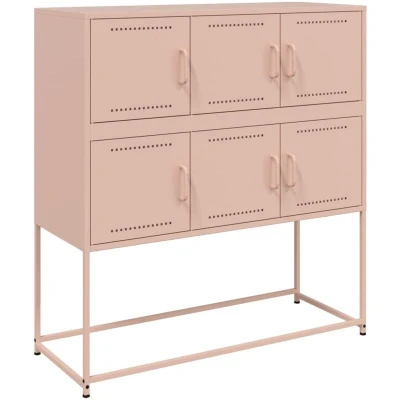 Image of vidaXL Sideboard Pink 100.5x39x107 cm Steel