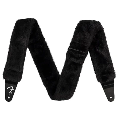 Image of Fender Poodle Plush, Black Guitar Strap (0990642010)