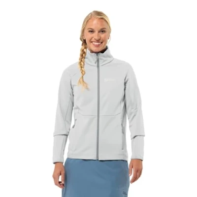 Image of Jack Wolfskin Women&#039;s Alpgrat Fz W Fleece Jacket, Cool Grey, S