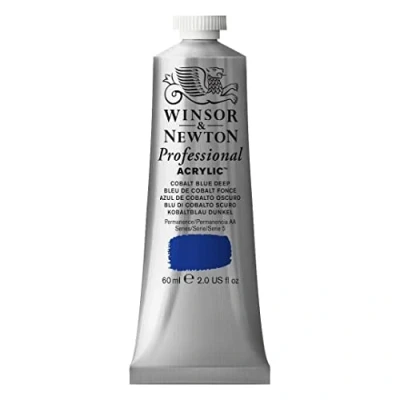 Image of Winsor &amp; Newton 2320180 60 ml Professional Acrylic Colour Cobalt Blue Deep