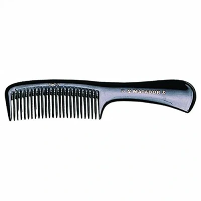 Image of MATADOR SAW CUT PROFESSIONAL EBONITE HARD RUBBER NO. 30 RAKE HANDLE COMB