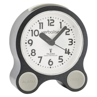 Image of Verbalise VTC 05 Radio Controlled Talking Clock (Gunmetal)
