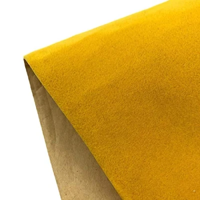 Image of Yalulu Self Adhesive Velvet Flock Liner Back Felt Sheets Fabric Sticky Sheets, 20 x 148 cm Soft for Jewelry Drawer Craft DIY Arts Decoration (Yellow)