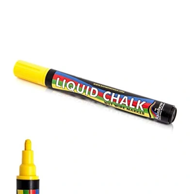 Image of Liquid Chalk Marker Pen Yellow 5mm Bullet Nib