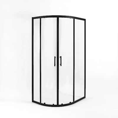 Image of Milano Nero Black Offset Quadrant Shower Enclosure 900mm x 800mm