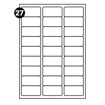 Image of 27 Labels PER A4 Sheet, 100 Sheets 2700 Total Self Adhesive Address Mailing Labels, L6011/L4737 FBA Compatible, Inkjet and Laser Printers Permanent (27 Sheet (100 Sheets)
