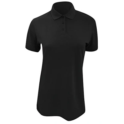 Image of Kustom Kit Women&#039;s Short Sleeve Polo Shirt Black 18 (XXL)