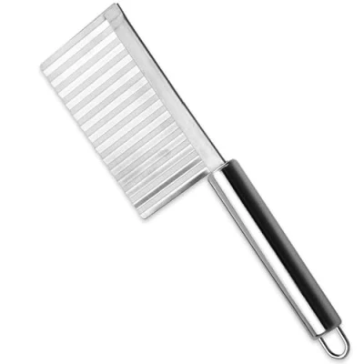 Image of Luckious Stainless Steel Potato Chipper Chip Cutter, Crinkle Choppers French Fries Chips Chopping Knife, Cutter for Fruits and Vegetables