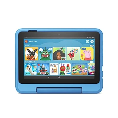 Image of Kid Friendly Case for Fire 7 tablet Only compatible with 12th generation (2022 release), ages 6+, Arcade Hero