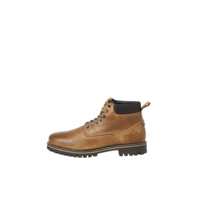 Image of Jack &amp; Jones Jfwqueensway Laceup ankle boots, Men&#039;s, Size: 6, Honey Leather