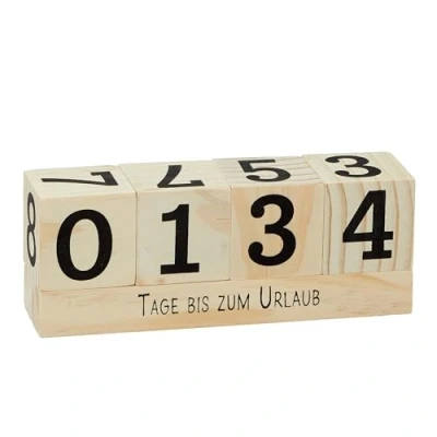 Image of Spetebo wooden countdown dice for 8 events decorative cube calendar permanent calendar.