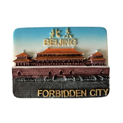 Image of 3D,Beijing Refrigerator Magnet,Famous Tourist Souvenirs Forbidden City,Resin Fridge Magnet,Home and Kitchen Decoration