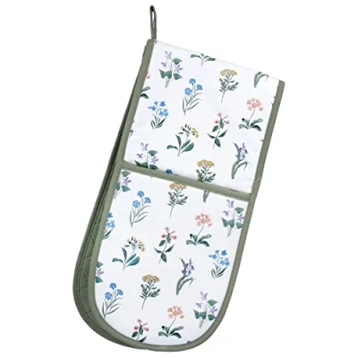 Image of Gisela Graham Wild Flower Design Double Oven Glove