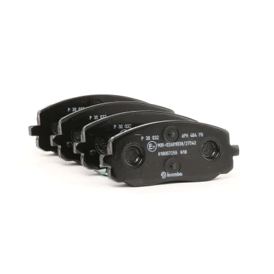 Image of 581010XA01, 581010XA10 Brake pad set BREMBO P 30 032 with acoustic wear warning without accessories KIA: Picanto I, II, HYUNDAI: i10 I