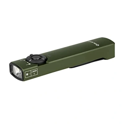 Image of OLIGHT Arkfeld EDC Flashlight, 1000 Lumens Rechargeable LED Torch with Green Beam and White Light, Super Thin Build Flat Flashlight Clip for Outdoors, Emergency, Work (Green, CW: 5700 6700K)