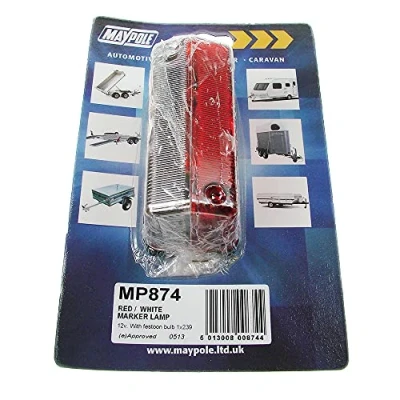 Image of Maypole 874 Side Lamp Red/ White