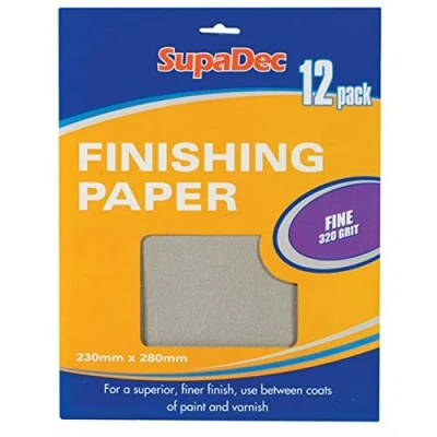 Image of SupaDec Finishing Paper 12 Sheets, 320 Grit