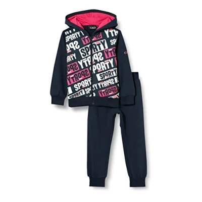 Image of CMP Children&#039;s Tracksuit, Black Blue, 104