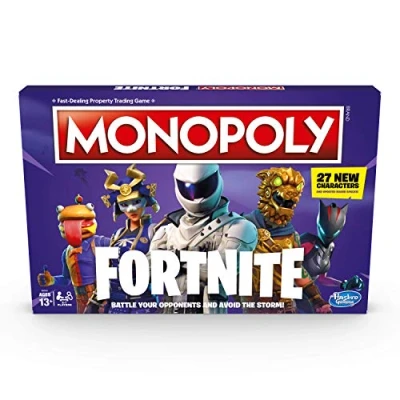 Image of Hasbro Monopoly: Fortnite Edition Board Game Inspired by Video Ages 13 and Up, Nylon/a, 4.1 x 40 26.6 cm