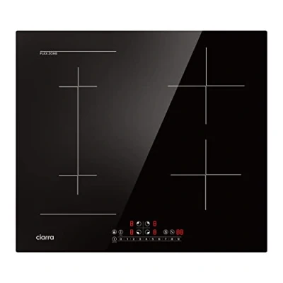 Image of CIARRA CBBIH4BF 7200W Built in Induction Hob 4 Zones with Boost Function and 1 Flex Zone Touch Control Ceramic Glass 9 Power Levels Child Safety Lock Black