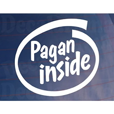 Image of Car Sticker Pagan Inside Novelty Funny Van Truck Window Bumper Boot Door Decal