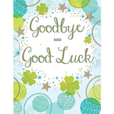 Image of Piccadilly Greetings Traditional Occasion Card Goodbye &amp; Goodluck 8 x 6 inches
