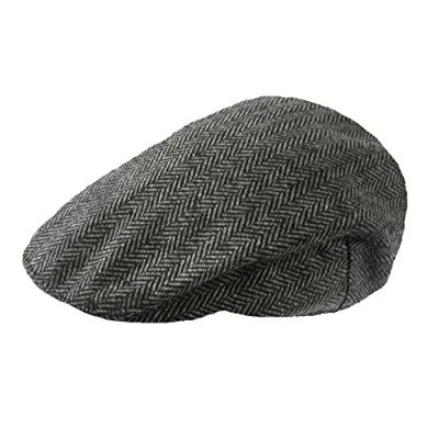 Image of TOSKATOK® Boys Girls Kids Tweed Flat Cap Grey HERR