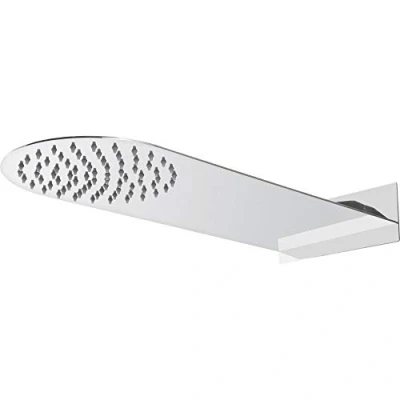Image of Milano Mirage Modern 200mm x 500mm Wall Mounted Shower Head Chrome