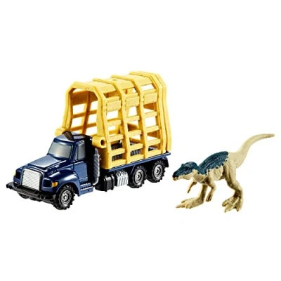 Image of Matchbox Jurassic World, Dino Carriers Triceratops, Toy Vehicle for Kids Ages 3 and Up Includes a Mini Dinosaur to Transport