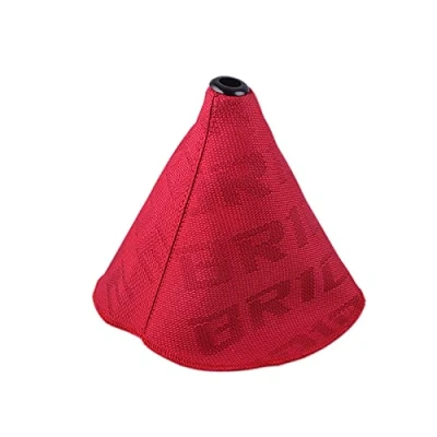 Image of muge racing Car Gear Shift Boot Lever Knob Cover Durable Canvas Collars for Universal Red
