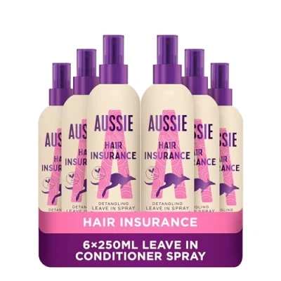 Image of Aussie Miracle Hair Insurance Conditioner Detangler Spray, 6 x 250ml