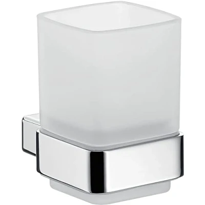 Image of Emco Loft 237577 Glass Holder Frosted Crystal Chrome