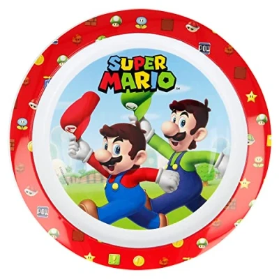 Image of Children&#039;s Plate Suitable for Microwave Super Mario