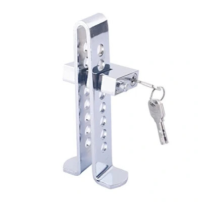 Image of lyrlody Car Pedal Locks, 8 Holes Anti Theft Brake Lock Clutch Safety High Level Security Stainless Steel Wheel Device with 3 Keys for Most Cars Trucks Vans SUV