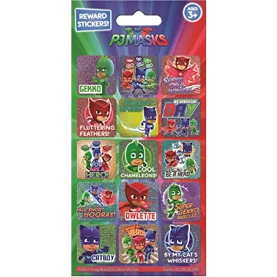 Image of Paper Projects 01.70.12.037 PJ Masks Sparkly Reusable Reward Stickers, 19.5cm x 9.5cm