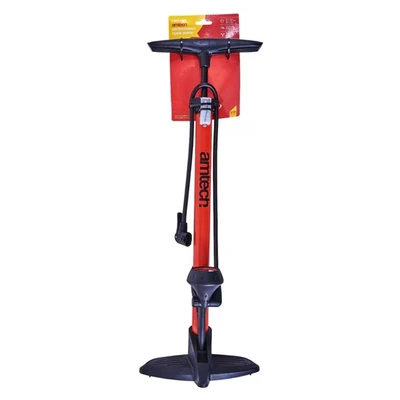 Image of Amtech I9456 Bicycle Pump, Cycle Pump with Dual Adapter Head, Universal Bike Includes Sports Ball Inflator