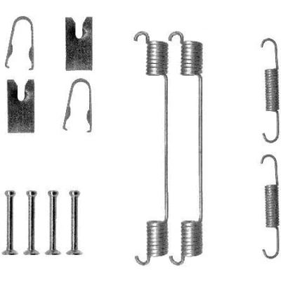 Image of 1608012, 554625, 93189981, 95512095 Accessory Kit, brake shoes TEXTAR 97031600 VAUXHALL: Corsa Mk3, Mk4, Adam, FIAT: Grande Punto Hatchback