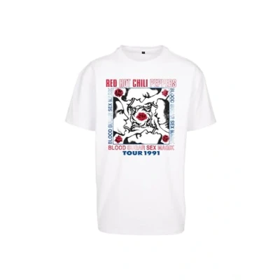 Image of Upscale by Mister Tee RED HOT Chilli Peppers Oversize Print Tshirt, Men&#039;s, Size: Medium, White