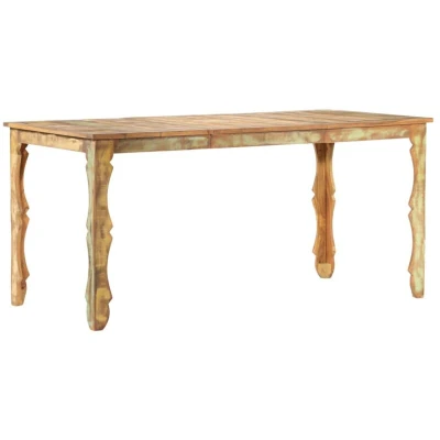 Image of vidaXL Dining Table 160x80x76 cm Solid Reclaimed Wood