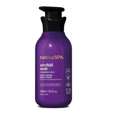 Image of O Boticário Nativa SPA Noire Orchid, Moisturizing Body Cream, Scented Lotion with Quinoa Drops for More Hydration 400ml