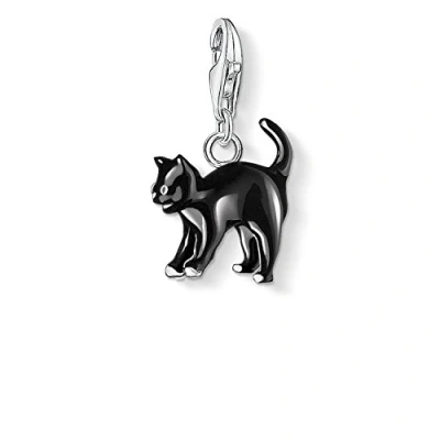 Image of Thomas Sabo Women Charm Pendant Cat Club 925 Sterling Silver 0701 007 11