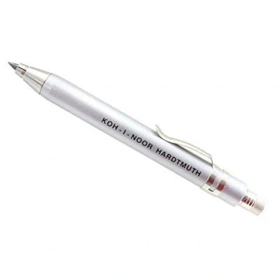 Image of KOH I NOOR 3.2mm Diameter Mechanical Clutch Lead Holder Pencil Silver
