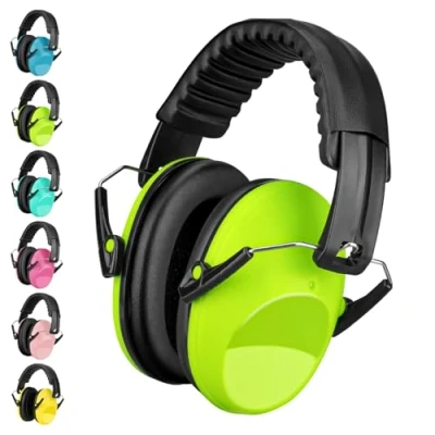 Image of BraveKoi Kids Ear Defenders, Children Noise Cancelling Headphones 26dB SNR Foldable Adjustable Hearing Protection Earmuffs for Autism, Boys, Girls, Toddlers (Age 3 16 Year Old)