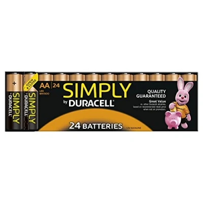 Image of Duracell Simply AA (LR6) Batteries Alkaline Pack of 24