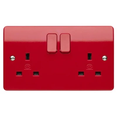 Image of Mk K2747D1RED 13A 2g Double Pole Switch Socket