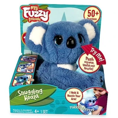 Image of My Fuzzy Friends Famosa, Interactive Koala Plush with Over 50 Reactions 26 cm Hugs, Moves, Has Light and Sound, Ages 4+, Affective Emotional Development (700016893)