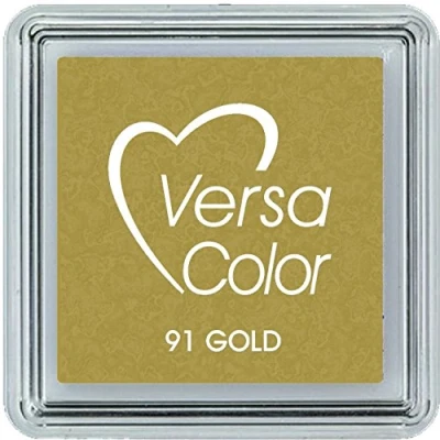 Image of Tsukineko Versasmall Ink Pad, Gold,3.4 x 3.4 2 cm
